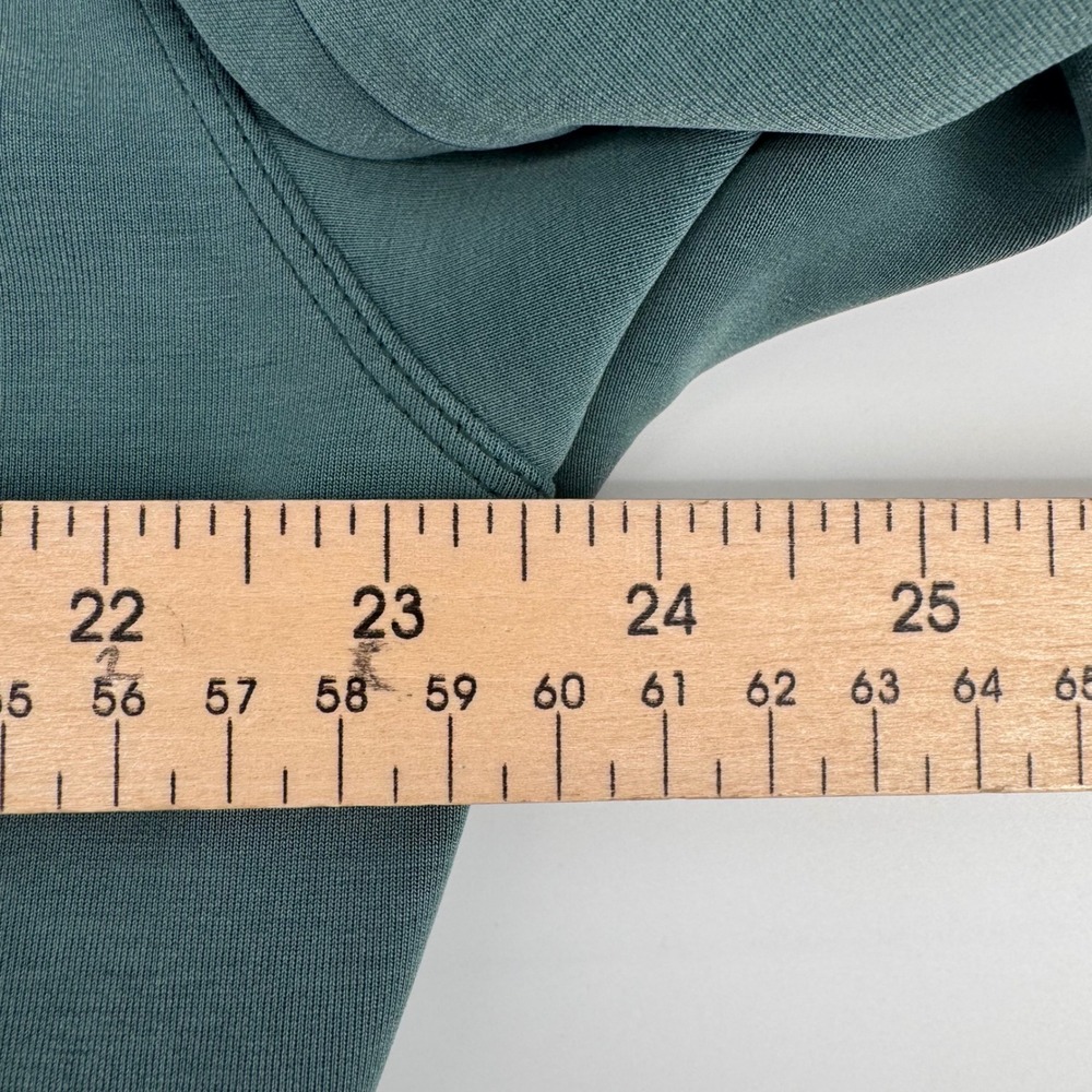 Lululemon Perfectly Oversized Cropped Crew Women 4 Teal Blue Green Sweatshirt - Picture 6 of 8